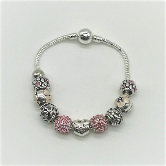 Elegant Silver Plated Charm Bracelet - Picture 5 of 6